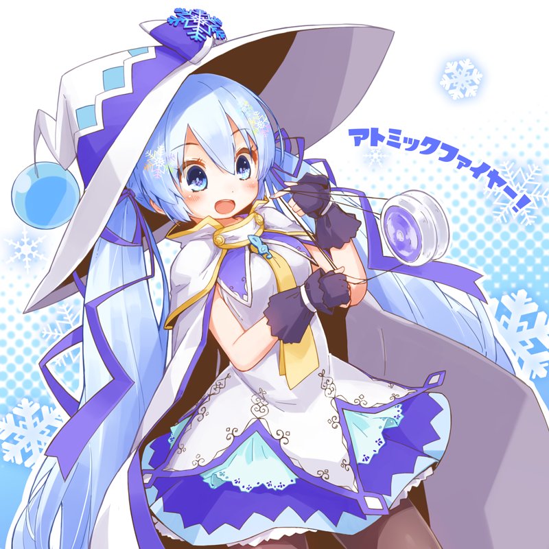 hatsune miku and yuki miku (vocaloid) drawn by dera_fury