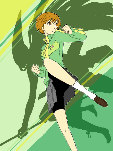 satonaka chie and tomoe (persona and 1 more) drawn by fujino_miyabi
