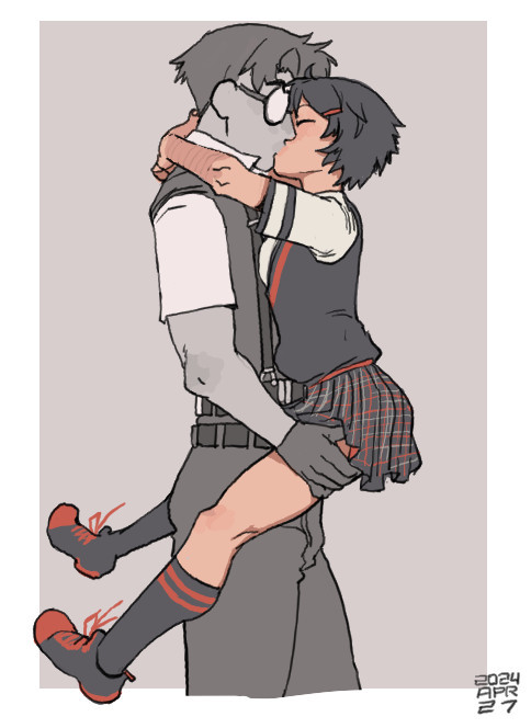 peni parker and spider-man noir (marvel and 3 more) drawn by ac120