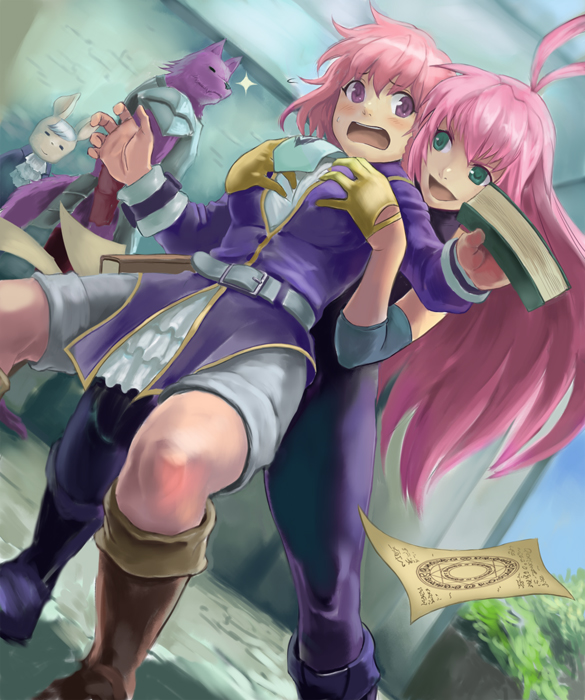 pixiv fantasia and 1 more drawn by iwaya