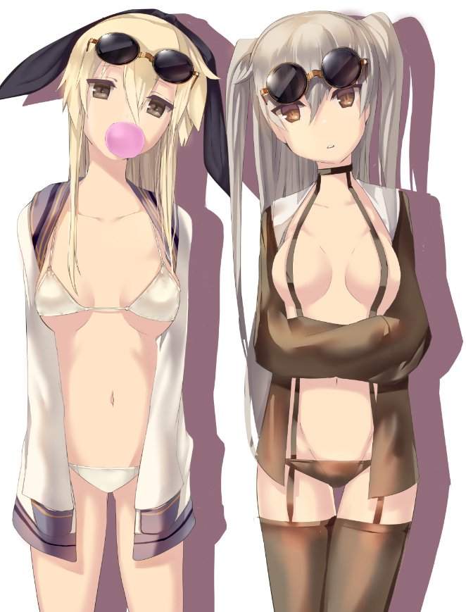 shimakaze and amatsukaze (kantai collection) drawn by satou_daiji