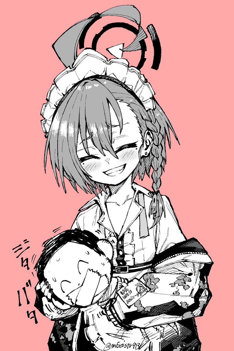 sensei, doodle sensei, asuna, and neru (blue archive) drawn by jazz_(fukukan)