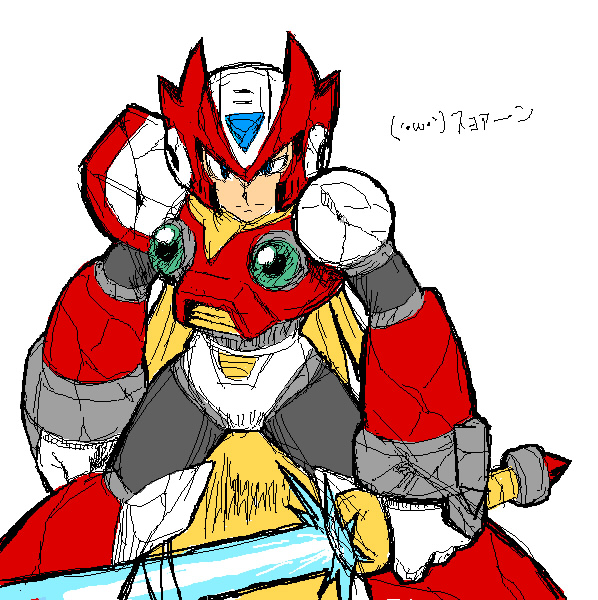 zero (mega man and 1 more) drawn by hi-go!