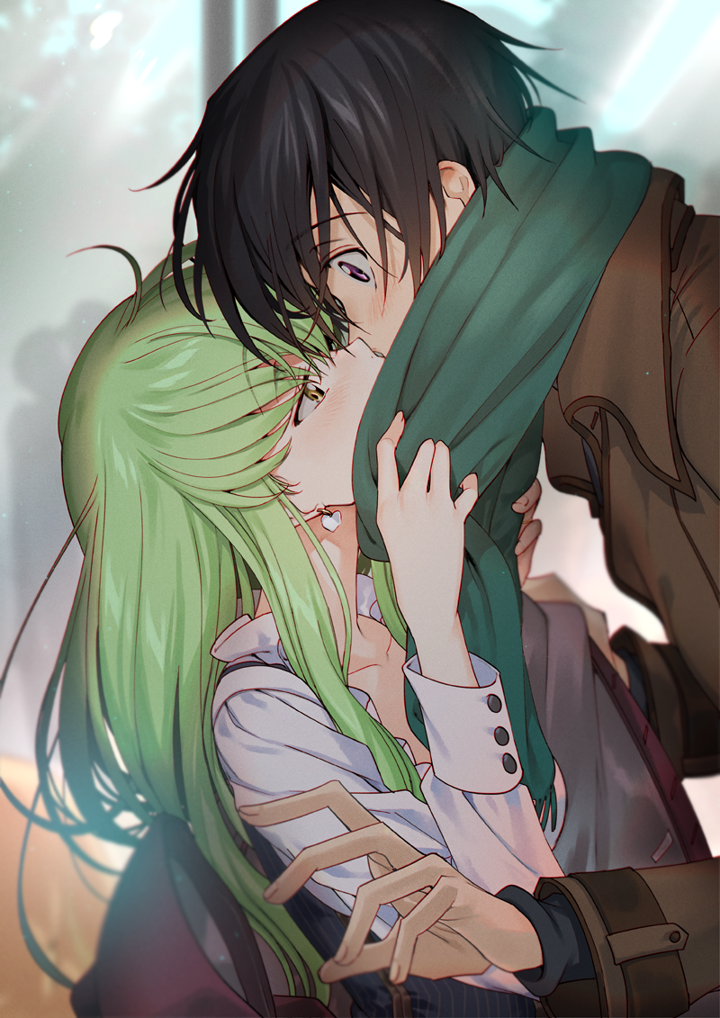 c.c. and lelouch vi britannia (code geass) drawn by creayus