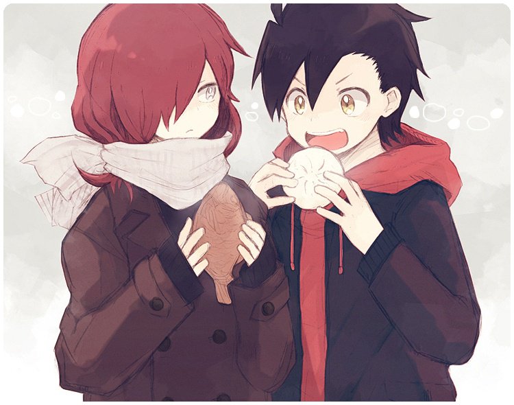ethan and silver (pokemon and 1 more) drawn by rakugakutari