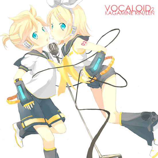kagamine rin and kagamine len (vocaloid) drawn by eka_eri