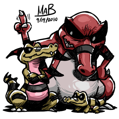 krookodile, sandile, and krokorok (pokemon) drawn by stixdude