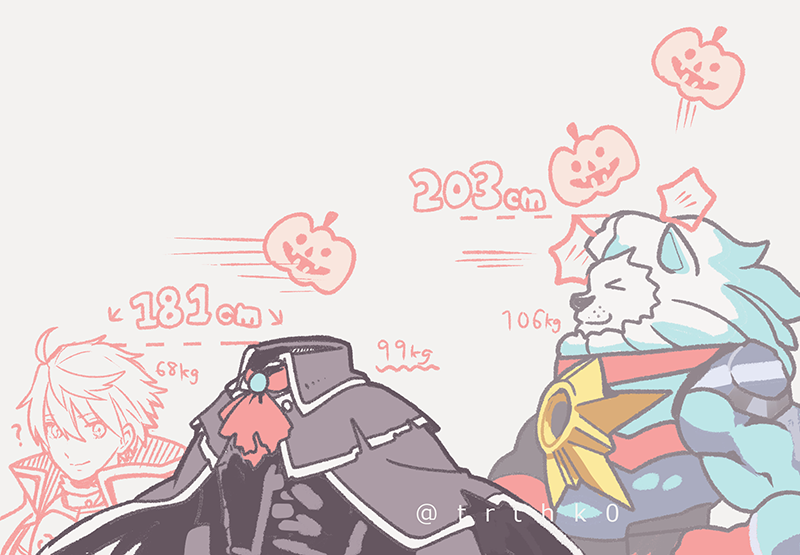 arthur pendragon, thomas edison, and hessian (fate and 1 more) drawn by hiko_(lg612)