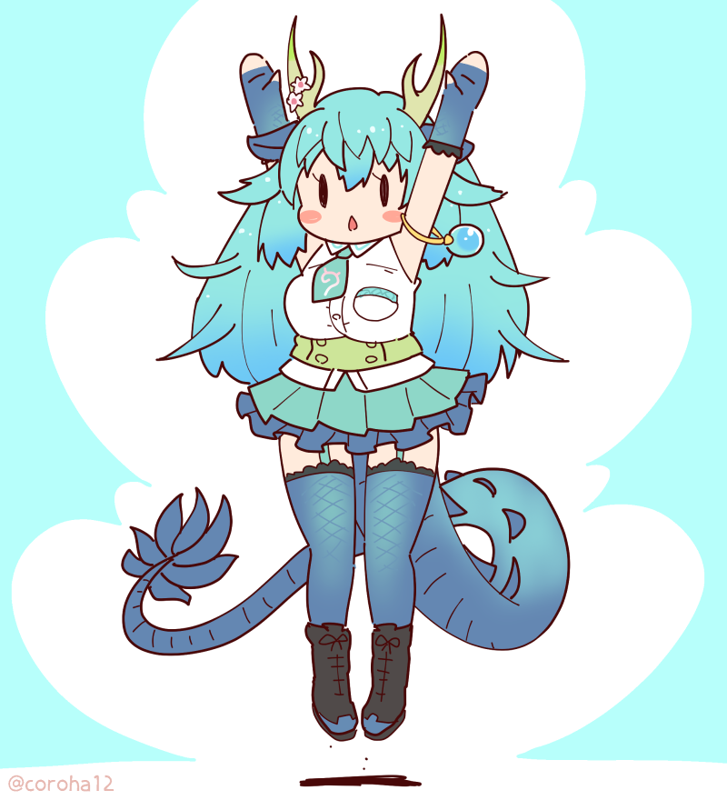 blue dragon (kemono friends and 1 more) drawn by coroha