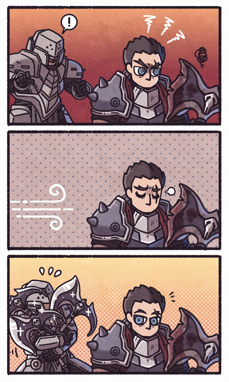 darius and captain farron (league of legends) drawn by wenny02