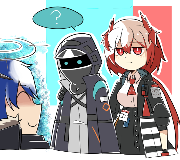 doctor, mostima, and fiammetta (arknights) drawn by omo_(saindoc)