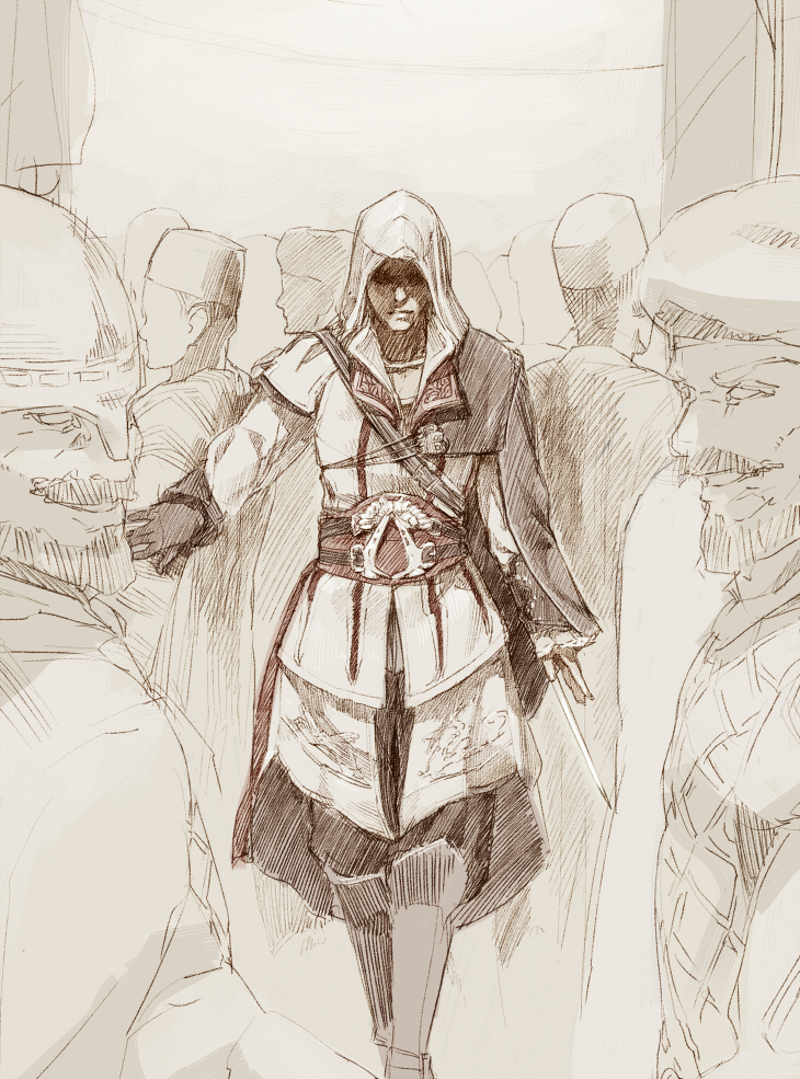 ezio auditore da firenze (assassin's creed and 1 more) drawn by shihou_(g-o-s)