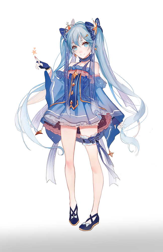 hatsune miku and yuki miku (vocaloid and 1 more) drawn by naru_(ul)