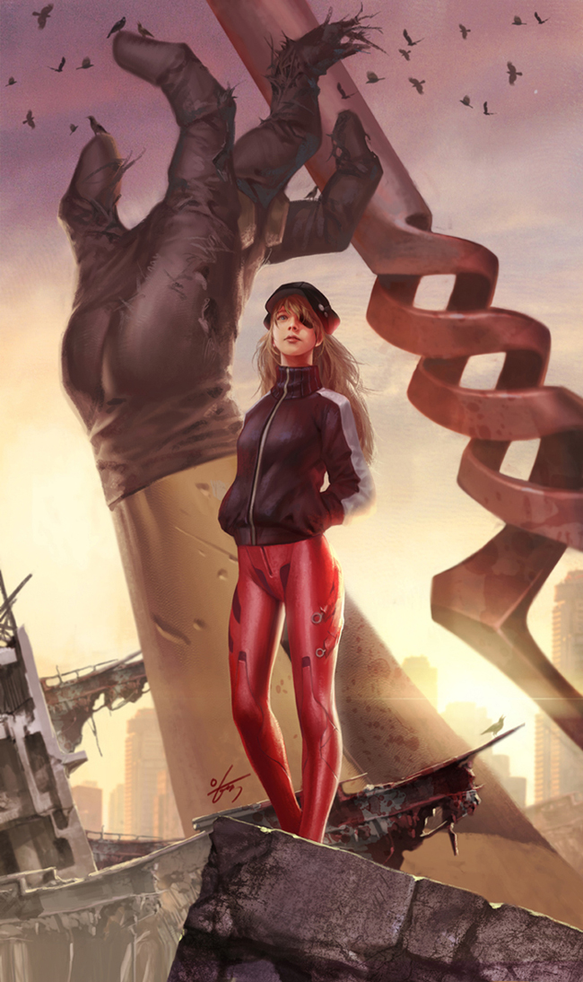 souryuu asuka langley (neon genesis evangelion and 2 more) drawn by in-hyuk_lee