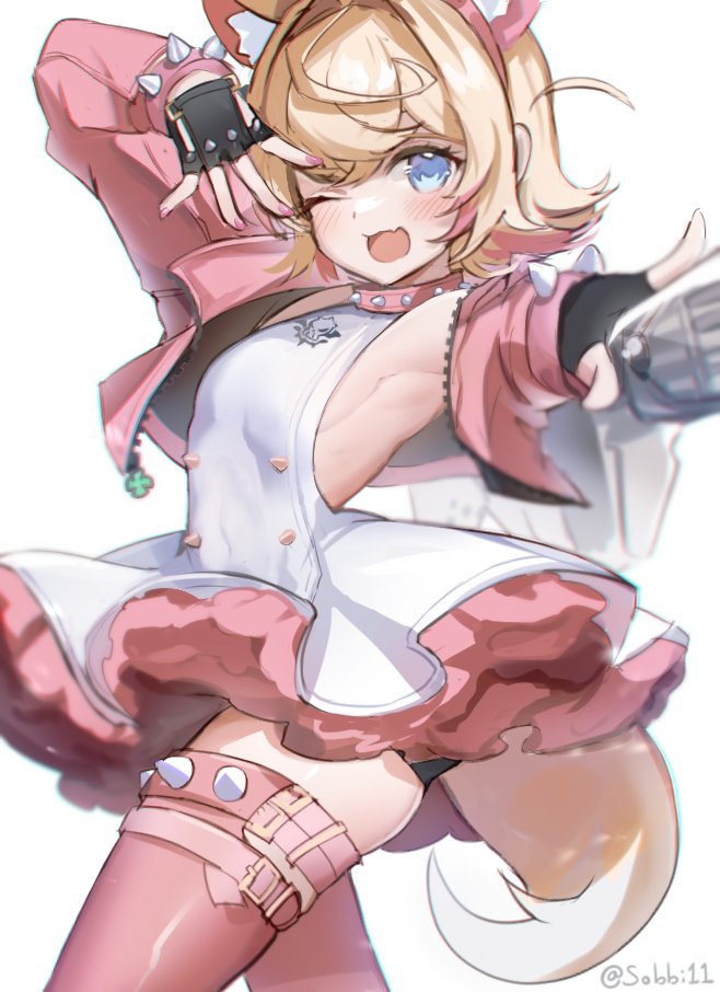 mococo abyssgard and elphelt valentine (hololive and 3 more) drawn by sobbi11