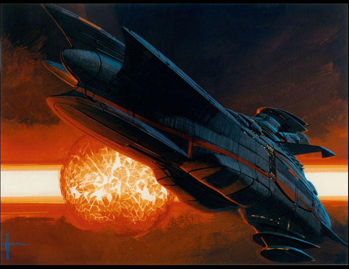 uchuu senkan yamato and 1 more drawn by syd_mead