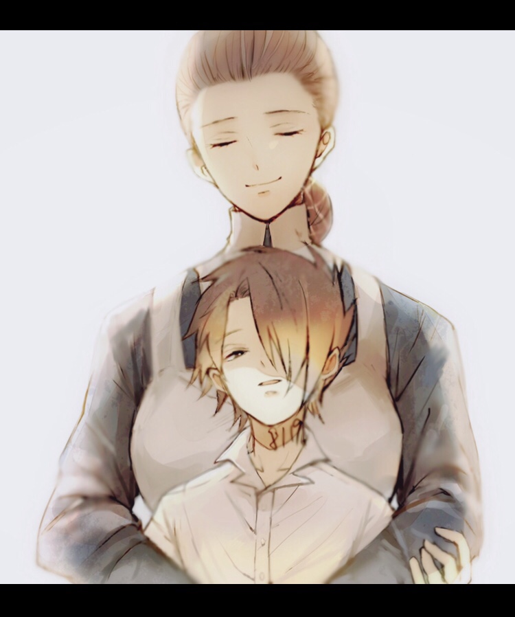 ray and isabella (yakusoku no neverland) drawn by roji_(rozio)