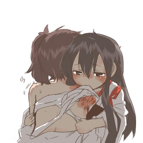 kaga and akagi (kantai collection) drawn by rebecca_(keinelove)