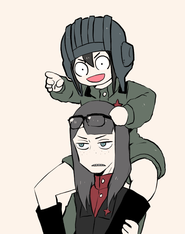 katyusha, nonna, kanamori sayaka, and asakusa midori (girls und panzer and 1 more) drawn by aimai_(luckyfive)