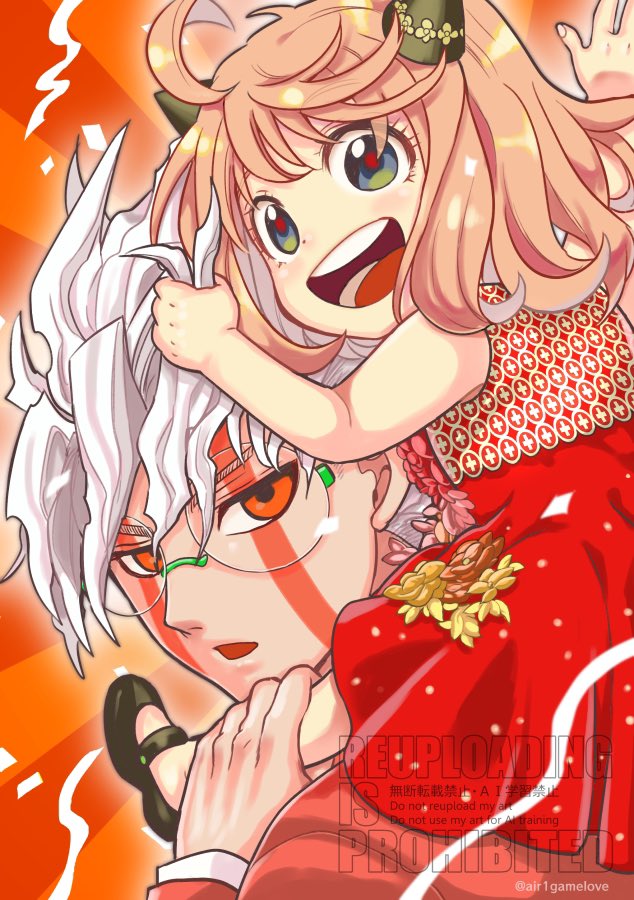 anya and takakura ken (spy x family and 2 more) drawn by aozora_airu