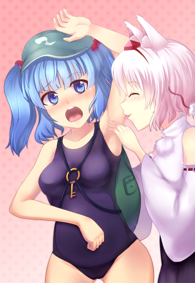 inubashiri momiji and kawashiro nitori (touhou) drawn by greave_(asterism)
