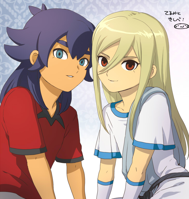 afuro terumi and kishibe taiga (inazuma eleven go and 1 more) drawn by mizuhara_aki