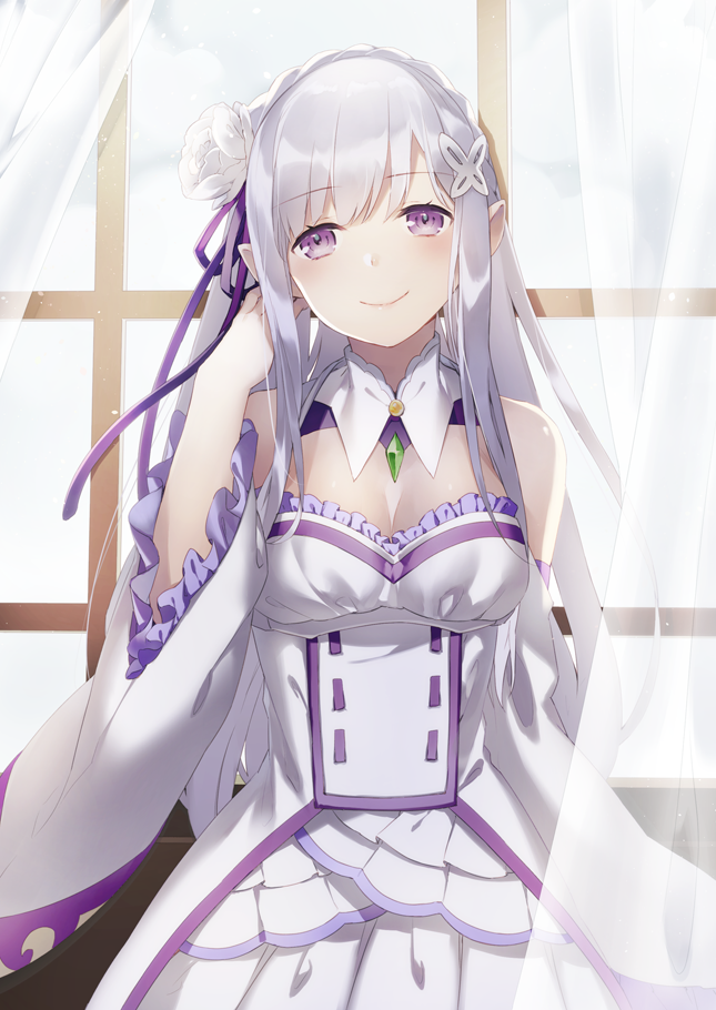 emilia (re:zero kara hajimeru isekai seikatsu) drawn by shiyun