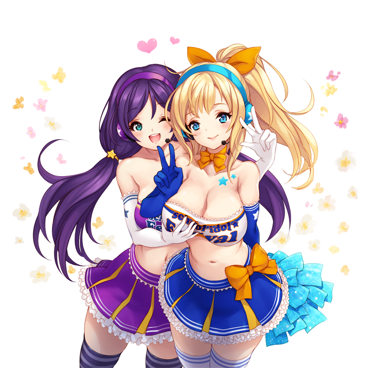 tojo nozomi and ayase eli (love live! and 2 more) drawn by toriseru_(rare_stone)