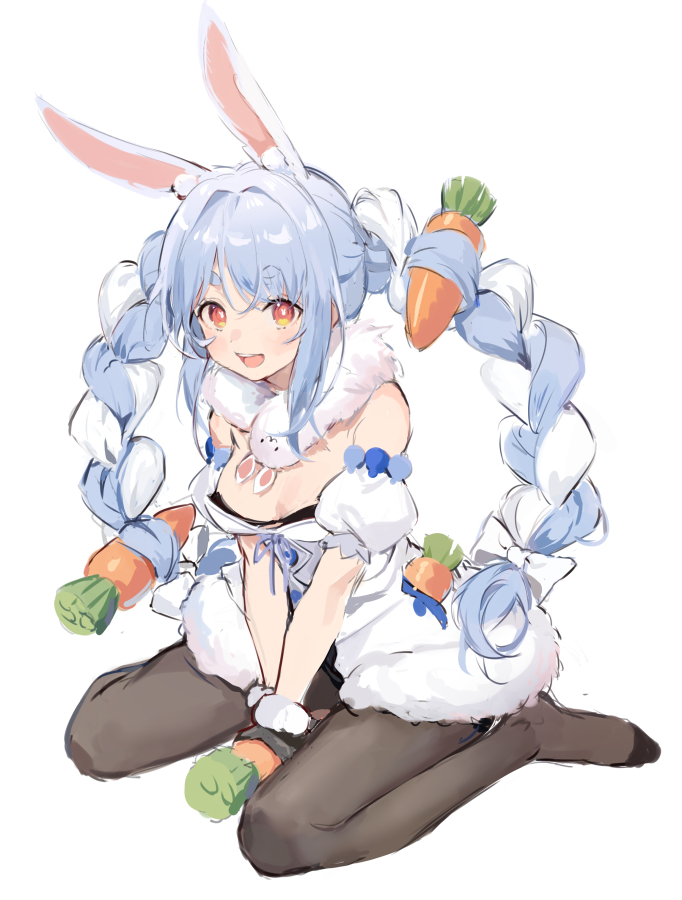 usada pekora and don-chan (hololive) drawn by douya_(233)