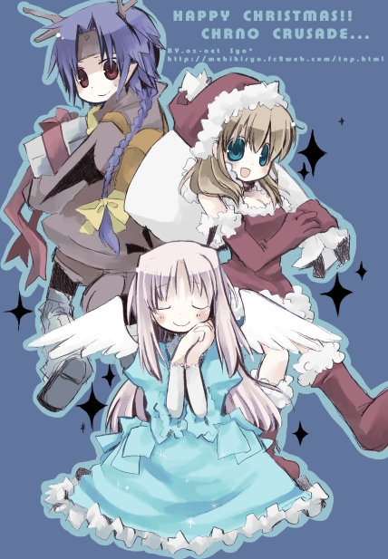 azmaria hendric, rosette christopher, and chrono (chrono crusade) drawn by yuzuki_gao