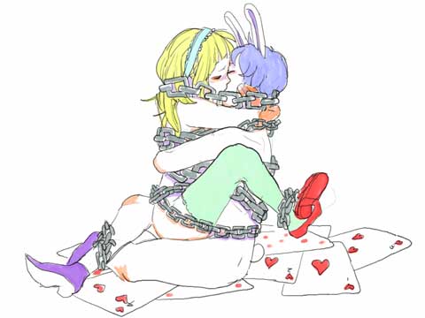 alice and white rabbit (alice's adventures in wonderland) drawn by ryuko_azuma