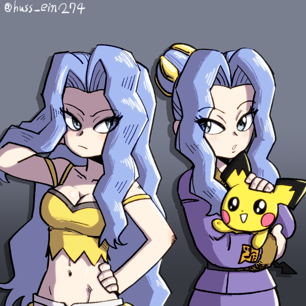 pichu, karen, and sanqua (pokemon and 2 more) drawn by huss