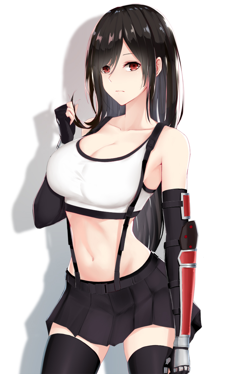 tifa lockhart (final fantasy and 2 more) drawn by liangfen