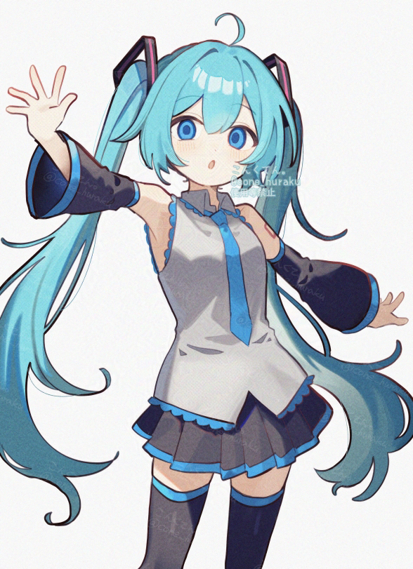 hatsune miku (vocaloid) drawn by corn_kuten