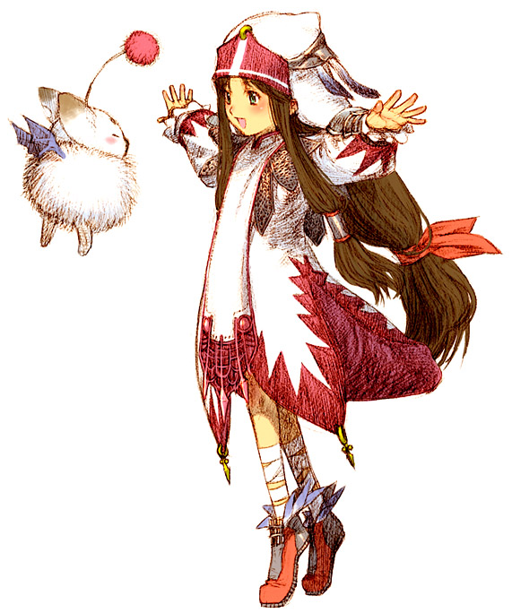 moogle, white mage, and clavat (final fantasy and 1 more) drawn by sakamoto_mineji