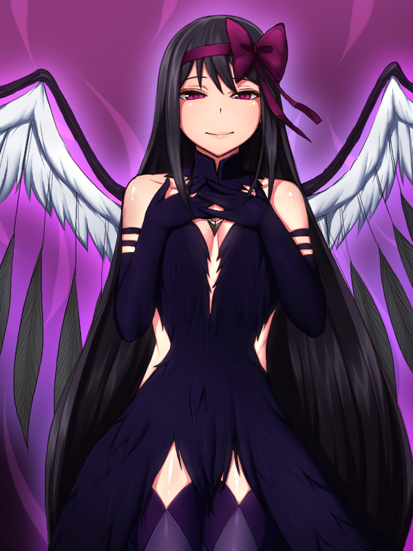 akemi homura and akuma homura (mahou shoujo madoka magica and 1 more) drawn by notori_d