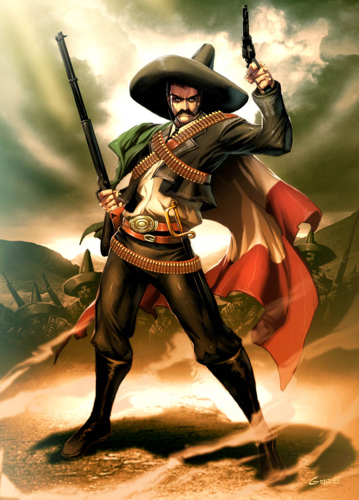 emiliano zapata (real life) drawn by genzoman
