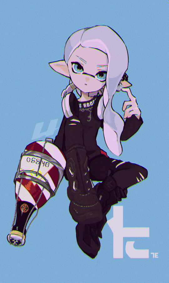 inkling player character and inkling girl (splatoon) drawn by imaikuy0
