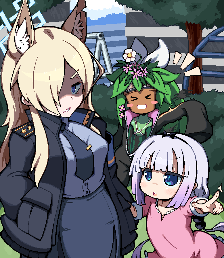 kanna kamui and kanna (blue archive and 3 more) drawn by average-hanzo