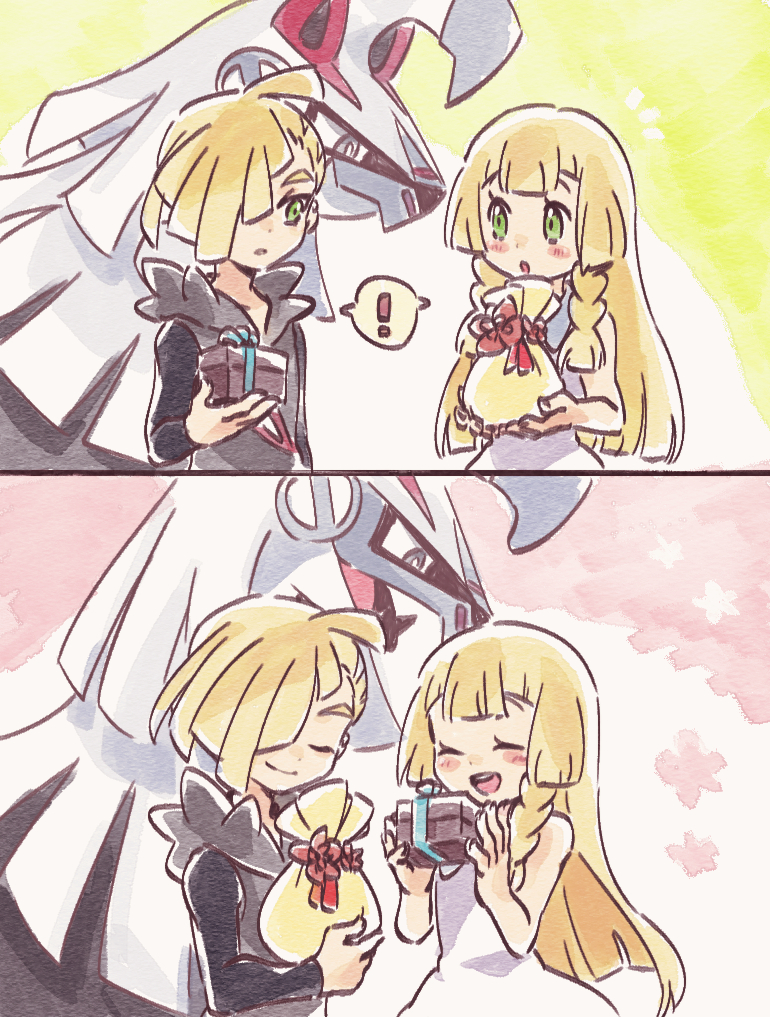 lillie, gladion, and silvally (pokemon and 1 more) drawn by ukata
