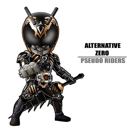 alternative zero (kamen rider and 1 more) drawn by maru_(maru1105)
