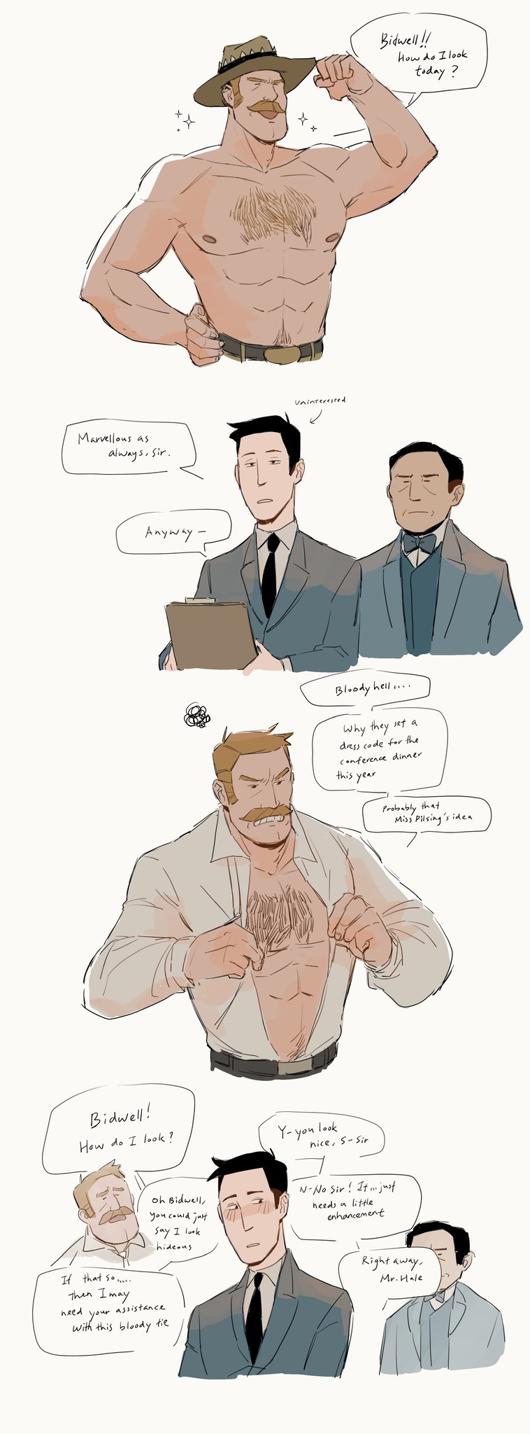 saxton hale, mr. bidwell, and mr. reddy (team fortress 2) drawn by citrus0lemon