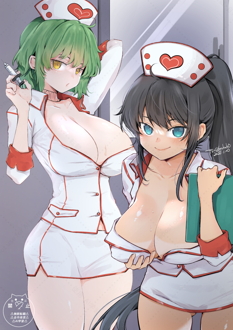 hikage and homura (senran kagura) drawn by kinako_(mzknk0)