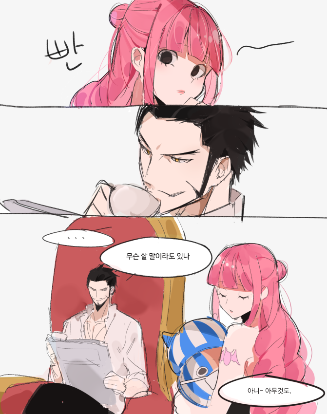 perona, dracule mihawk, and kumacy (one piece) drawn by joman