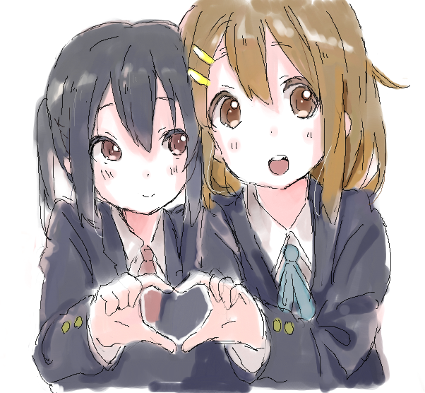 nakano azusa and hirasawa yui (k-on!) drawn by kirisawa_saki