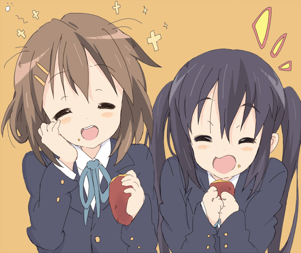 nakano azusa and hirasawa yui (k-on!) drawn by core_(mayomayo)
