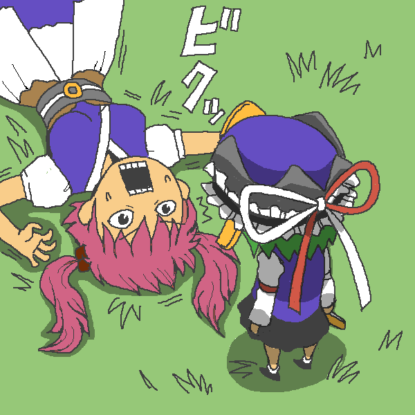 shiki eiki and onozuka komachi (touhou) drawn by onikobe_rin