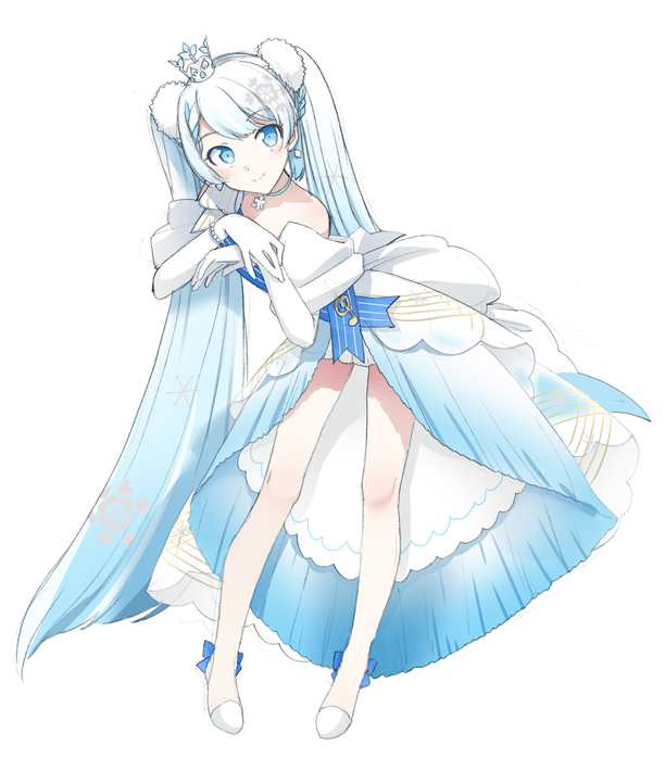hatsune miku and yuki miku (vocaloid) drawn by agonasubi