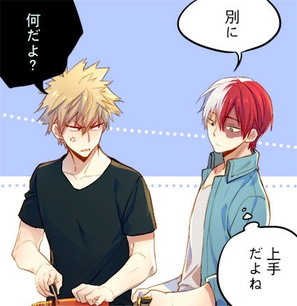 bakugou katsuki and todoroki shoto (boku no hero academia) drawn by lm_0063