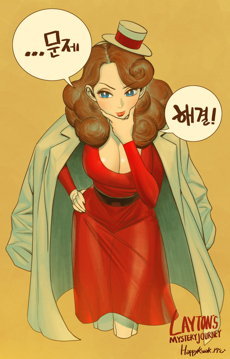 katrielle layton (professor layton and 1 more) drawn by jun_sung_kwak